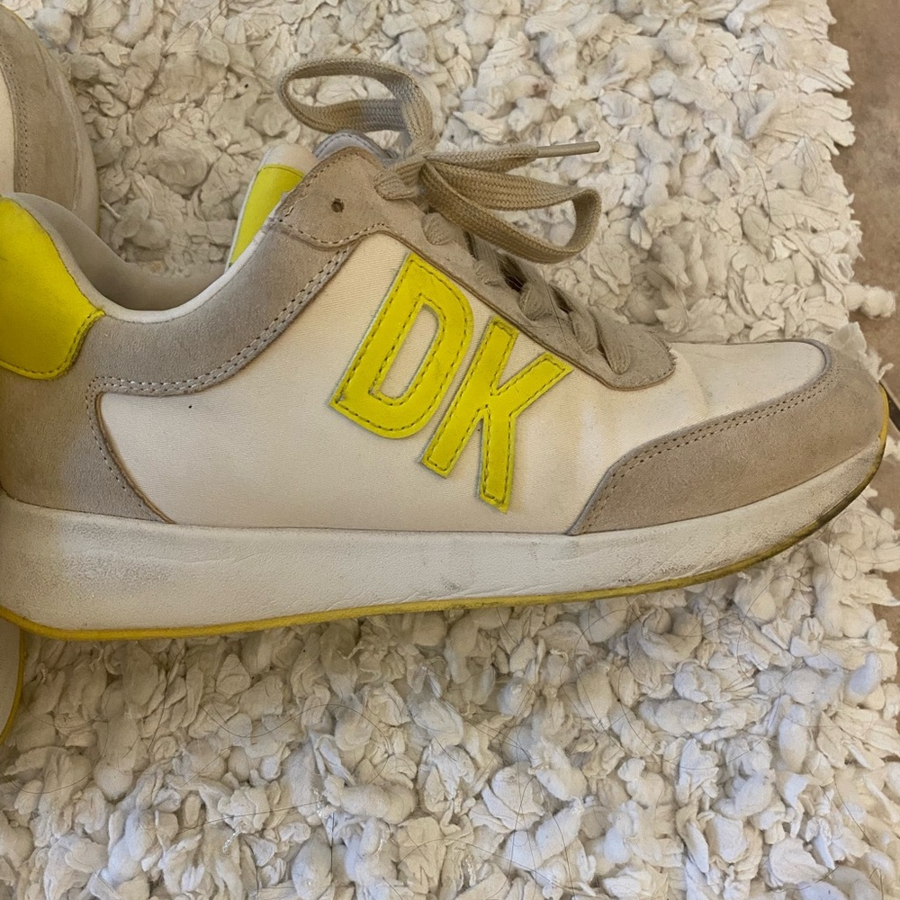DKNYC Women's Sneakers in White and Yellow
